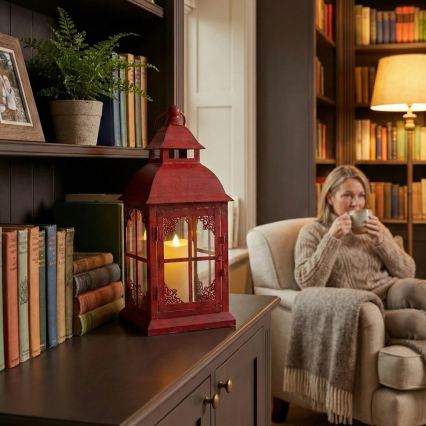 Farol decorativo REDY 42 cm rojo