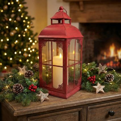 Farol decorativo REDY de 56 cm, rojo