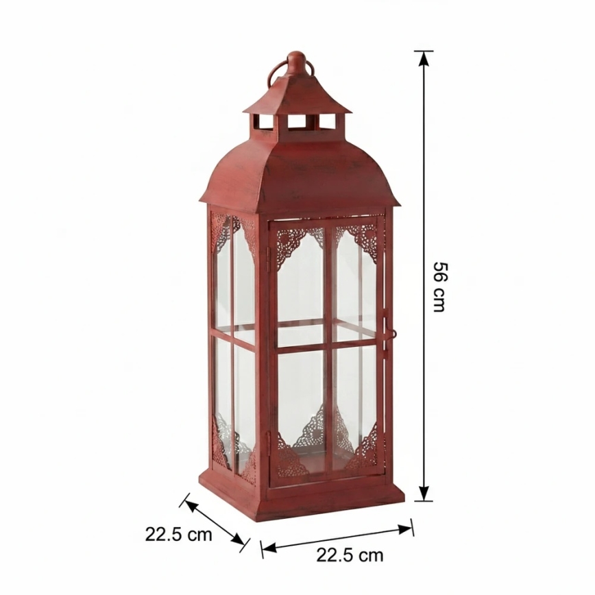 Farol decorativo REDY de 56 cm, rojo