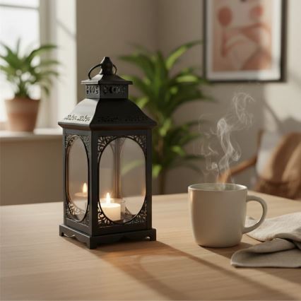 Farol decorativo ROSEHILL 27,5 cm negro