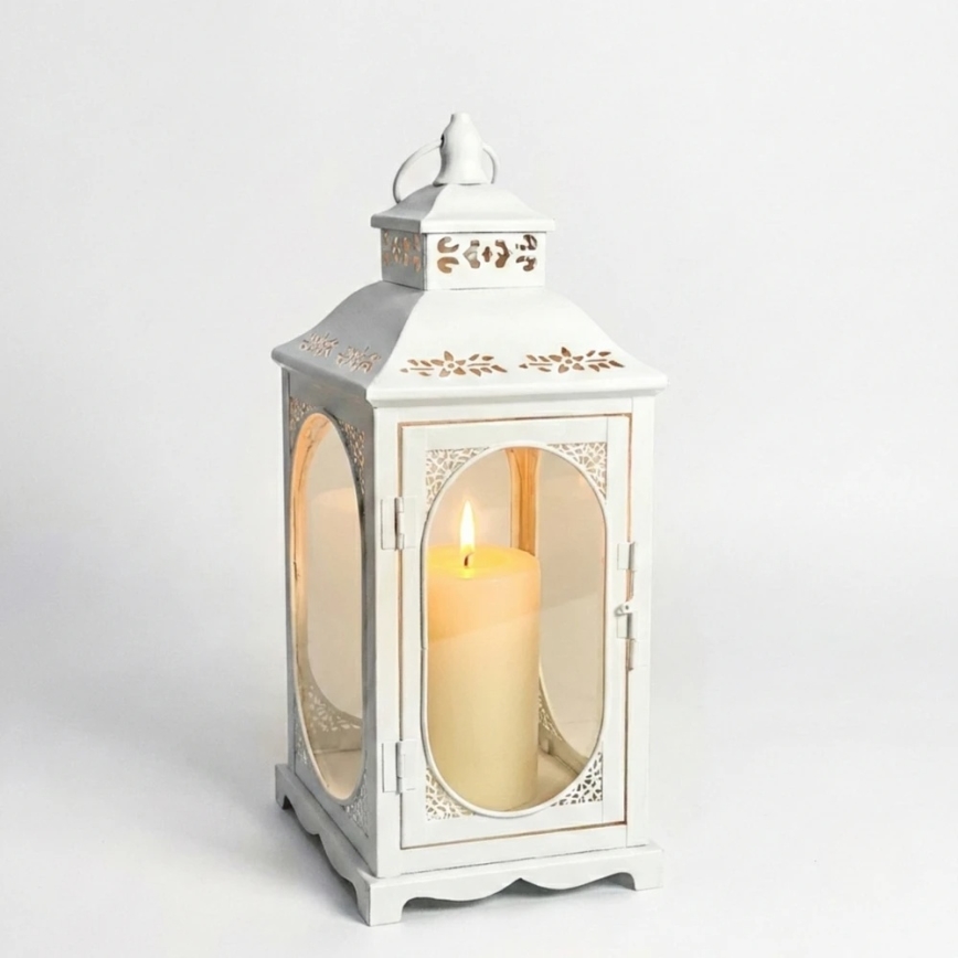 Farol decorativo ROSEHILL 40 cm blanco