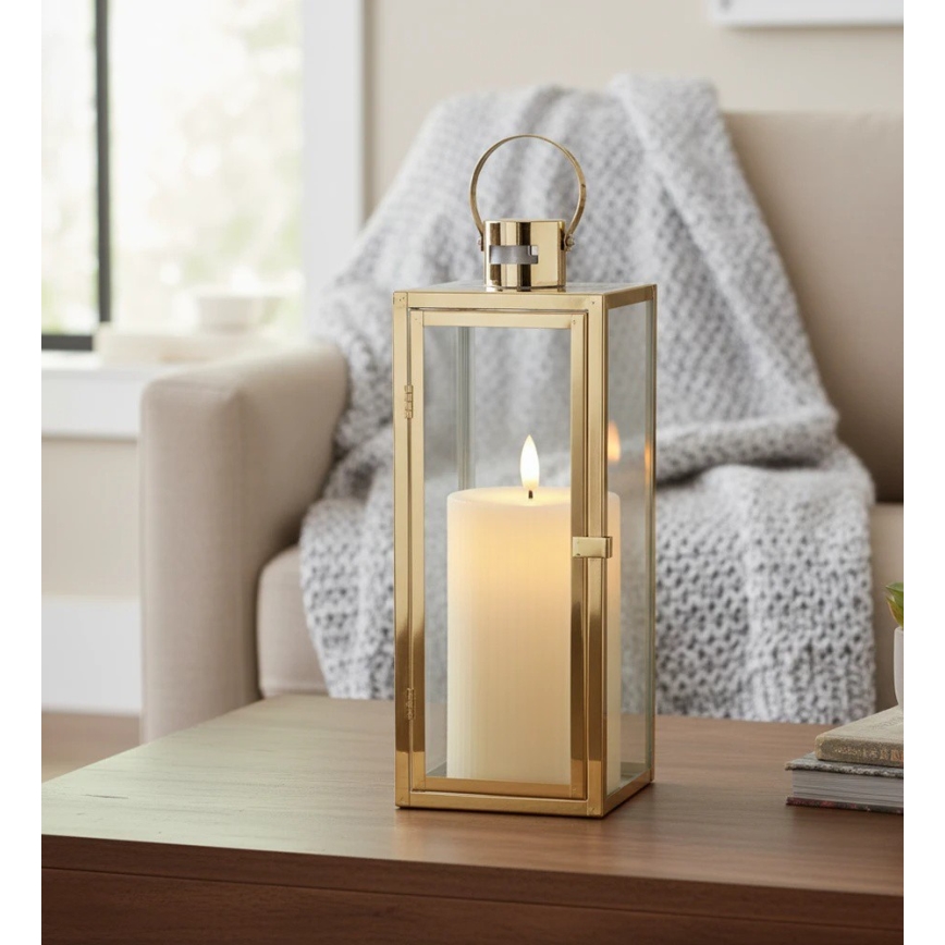 Farol decorativo TOWER 29 cm dorado