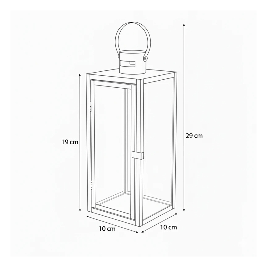 Farol decorativo TOWER 29 cm dorado