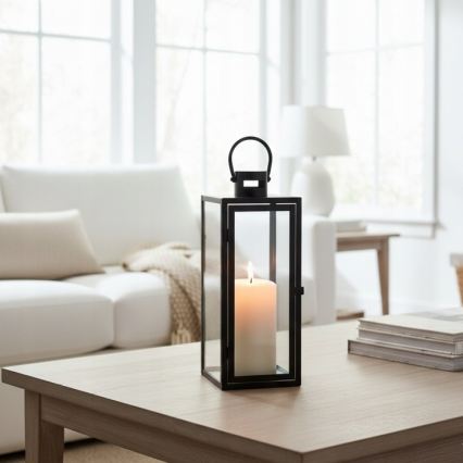 Farol decorativo TOWER 29 cm negro