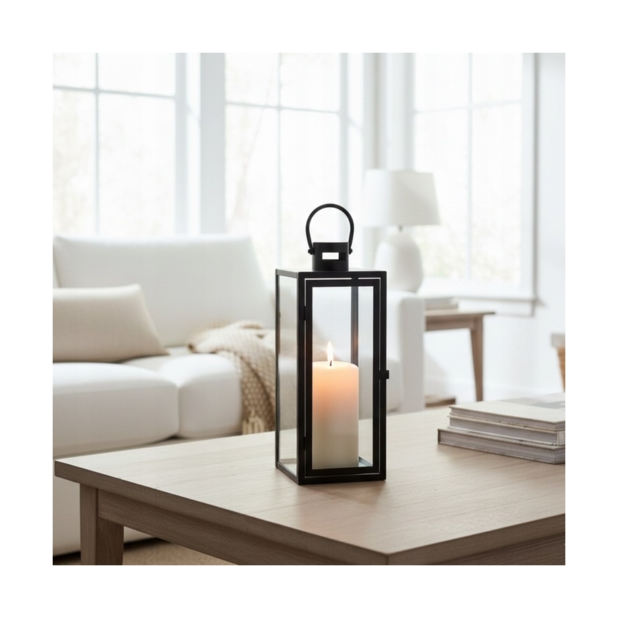 Farol decorativo TOWER 29 cm negro