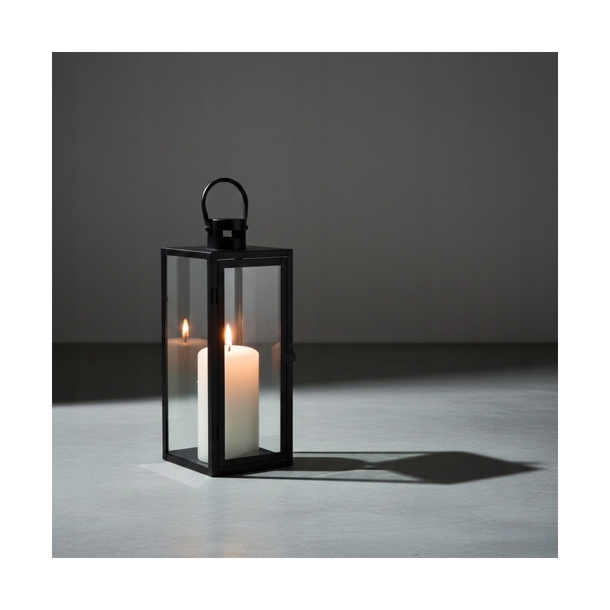 Farol decorativo TOWER 29 cm negro
