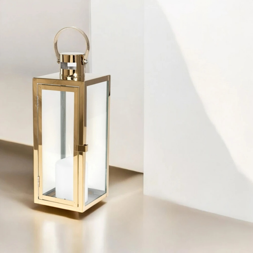 Farol decorativo TOWER 38 cm dorado