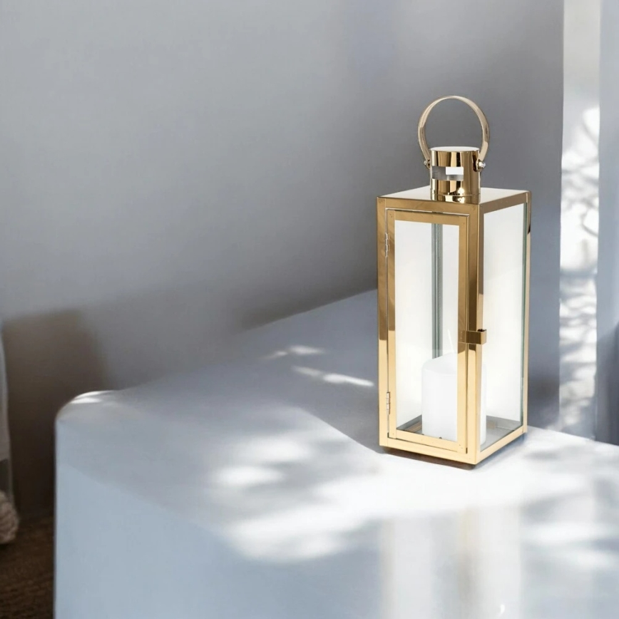 Farol decorativo TOWER 49 cm, dorado