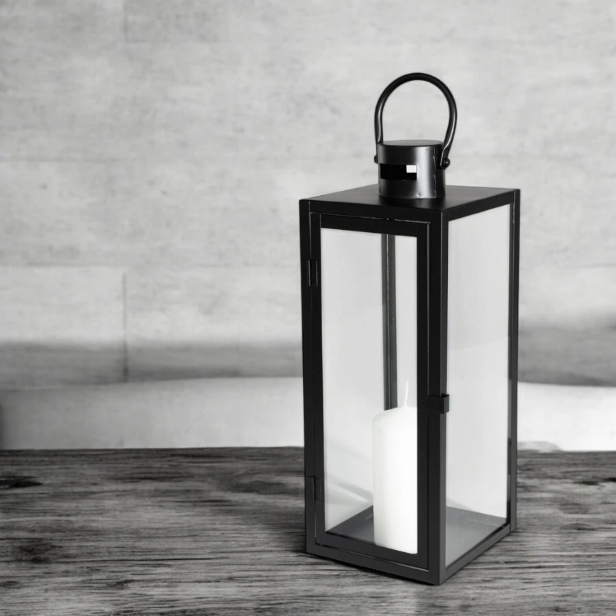 Farol decorativo TOWER 49 cm negro