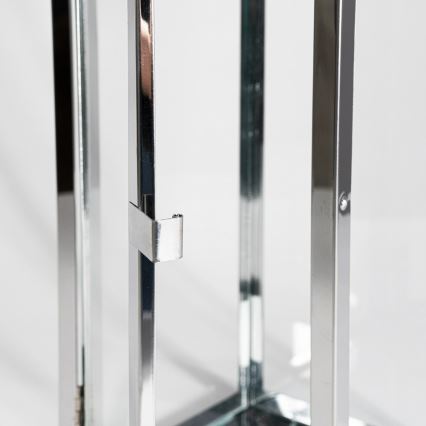 Farol decorativo TOWER de 49 cm, cromo brillante