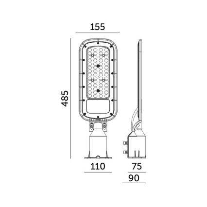 Farola LED BRELUXO LED/100W/230V 4000K IP65