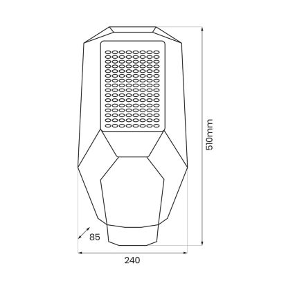Farola LED regulable con sensor crepuscular y panel solar LED/200W/20000 mAh 6500K IP65 gris