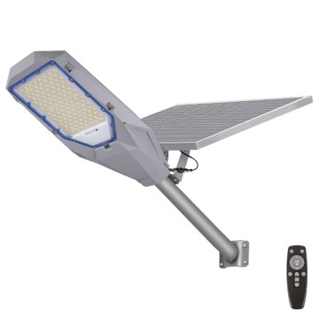 Farola LED regulable con sensor crepuscular y panel solar LED/200W/20000 mAh 6500K IP65 gris