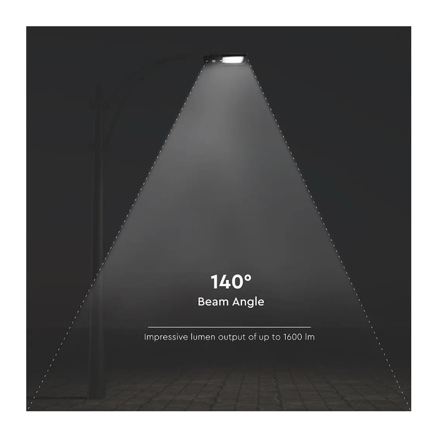 Farola solar con sensor LED/15W/7,4V 6000K IP65 5400 mAh