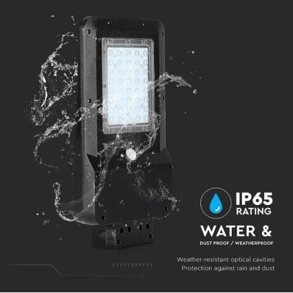 Farola solar con sensor LED/15W/7,4V 6000K IP65 5400 mAh