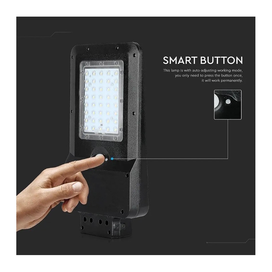 Farola solar LED con sensor LED/15W/7,4V 4000K IP65 10800 mAh