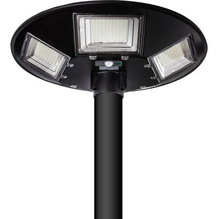 Farola solar LED regulable con sensor LED/22W/6V 18000 mAh 6500K IP65 negra + mando a distancia