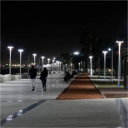 Lámpara solar LED de calle con sensor LUVIA LED/15W/3,2V 6500K IP54 5400 mAh + control remoto