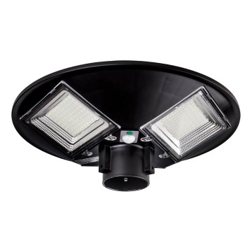 Farola solar LED regulable con sensor LED/15W/6V 11000 mAh 6500K IP65 negra + control remoto