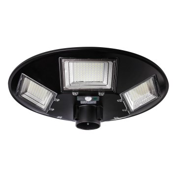 Farola solar LED regulable con sensor LED/22W/6V 18000 mAh 6500K IP65 negra + mando a distancia