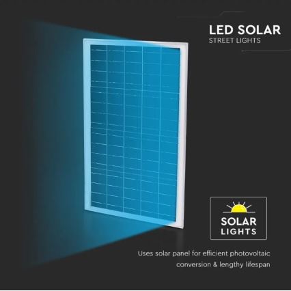 Farola solar LED regulable LED/50W/6,4V 4000K IP65 50000 mAh + mando a distancia