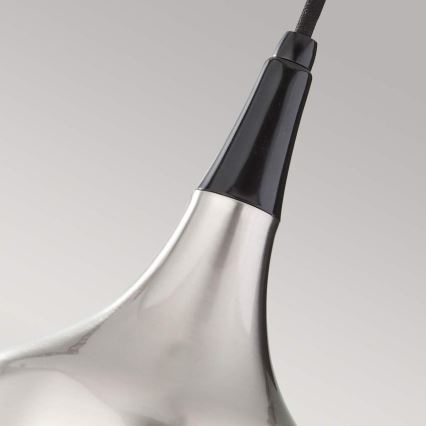 Feiss - Lámpara colgante sobre cable BESO 1xE27/60W/230V cromado mate/negro