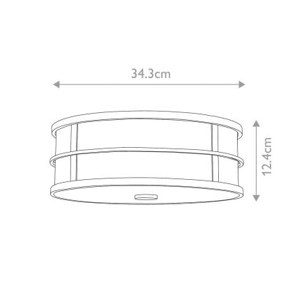 Feiss - Lámpara de techo FUSION 3xE27/40W/230V diámetro 34,3 cm dorada