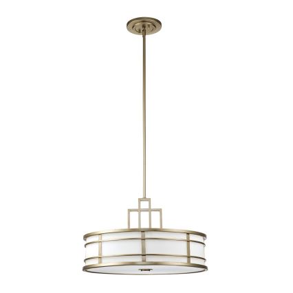Feiss - Lámpara de techo con varilla FUSION 3xE27/40W/230V dorada
