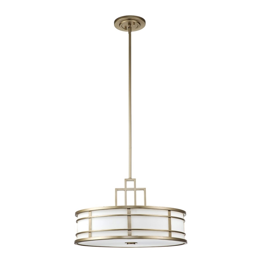 Feiss - Lámpara de techo con varilla FUSION 3xE27/40W/230V dorada