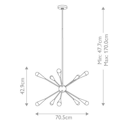 Feiss - Lámpara colgante LED JAX 10xG9/3W/230V cromo brillante