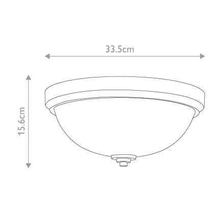 Feiss - Lámpara de techo para baño MALIBU 2xE27/60W/230V IP44, acabado dorado