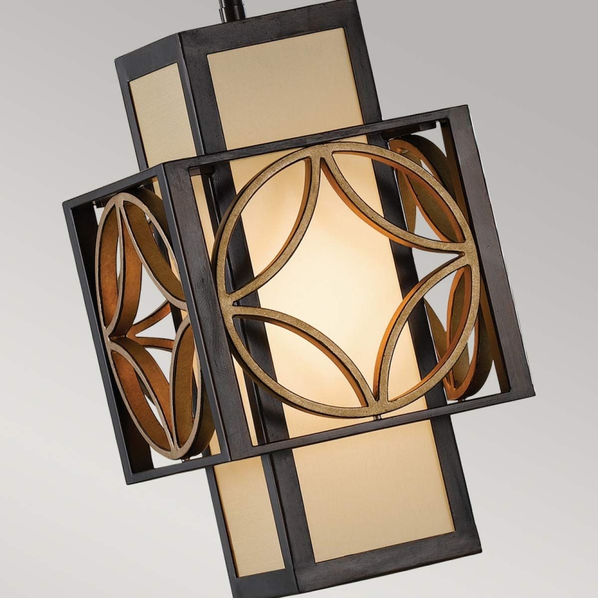Feiss - Lámpara de techo con varilla REMY 1xE27/60W/230V negro/dorado