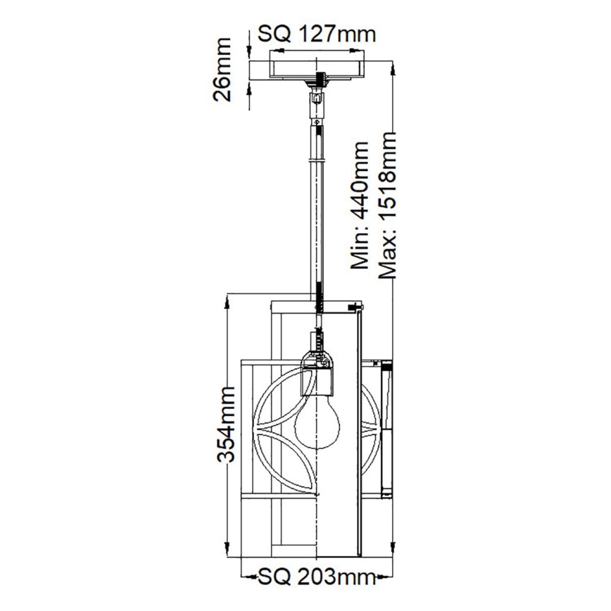 Feiss - Lámpara de techo con varilla REMY 1xE27/60W/230V negro/dorado