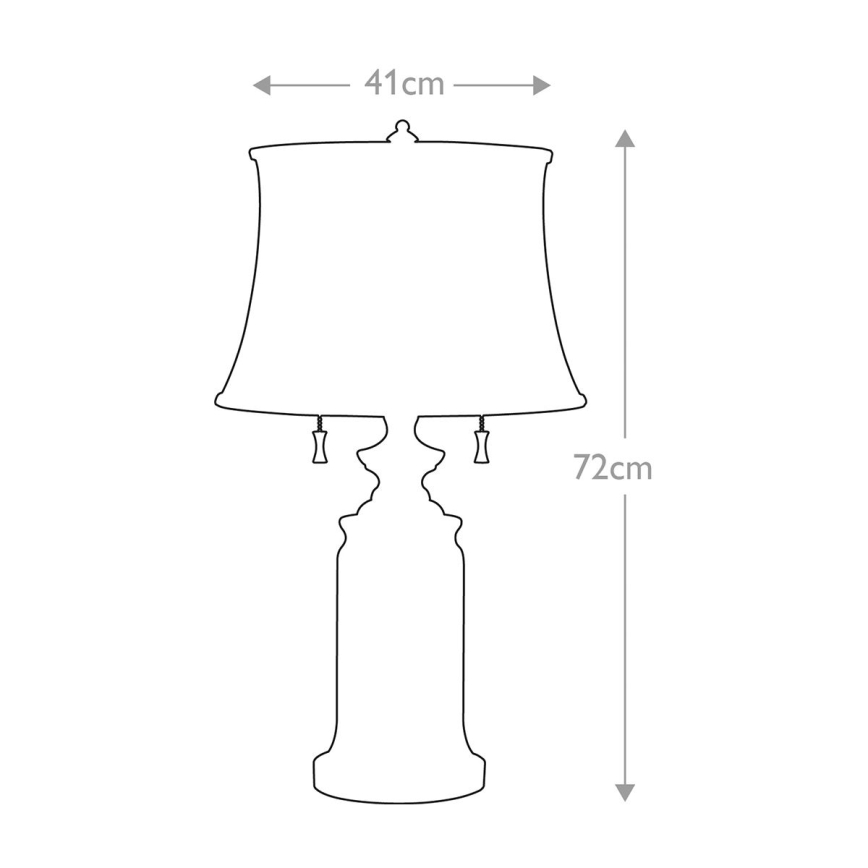 Feiss - Lámpara de mesa STATEROOM 2xE27/60W/230V latón