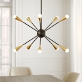 Feiss - Lámpara colgante LED JAX 10xG9/3W/230V negro/dorado