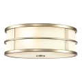 Feiss - Lámpara de techo FUSION 3xE27/40W/230V diámetro 34,3 cm dorada