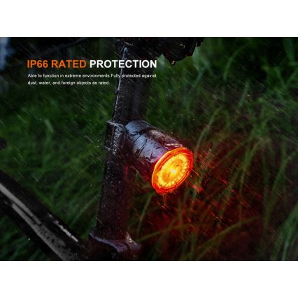 Fenix BC06R - LED Luz de bicicleta regulable y recargable LED/USB IP66 90 lm 24,5 h 560 mAh
