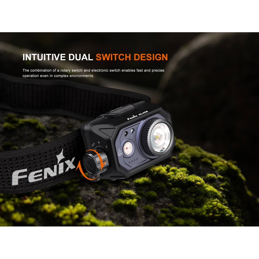 Fenix HL45R - Linterna frontal de enfoque recargable y regulable LED/USB IP66