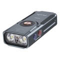 Fenix ​​E06RGRY - Linterna LED recargable y regulable UV LED/USB IP66 700 lúmenes 60 h 750 mAh gris