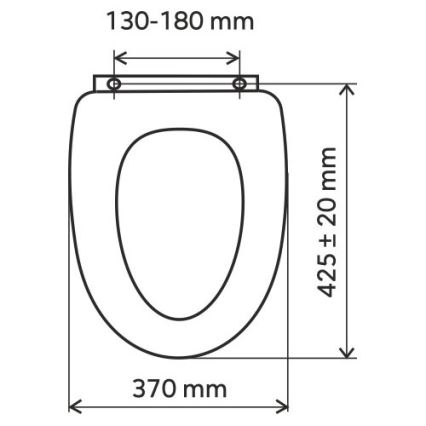FERRO - Asiento de inodoro duroplástico/blanco