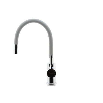 FERRO - Grifo de fregadero con brazo flexible cromo brillante/gris