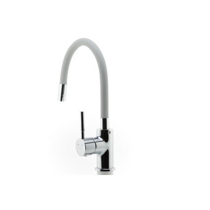 FERRO - Grifo de fregadero con brazo flexible cromo brillante/gris