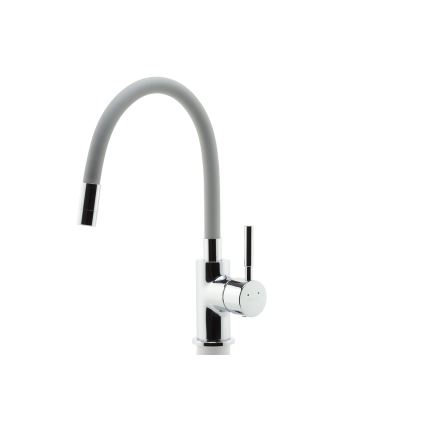 FERRO - Grifo de fregadero con brazo flexible cromo brillante/gris