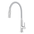 FERRO - Grifo de fregadero con brazo flexible cromo brillante/gris
