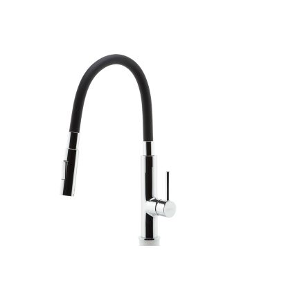 FERRO - Grifo de fregadero con brazo flexible cromo brillante/negro
