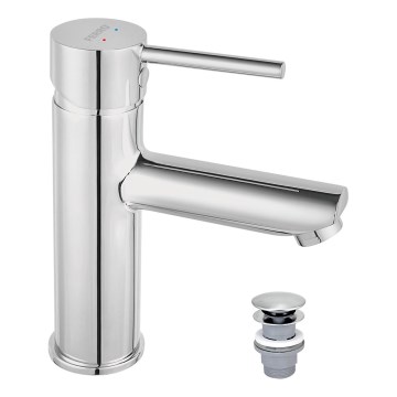 FERRO - Grifo de lavabo + válvula de desagüe FIESTA cromo brillante