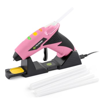 Fieldmann - Pistola de pegamento caliente inalámbrica 4V 1500 mAh rosa