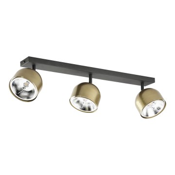 Foco ALTEA 3xAR111 GU10/50W/230V dorado/negro