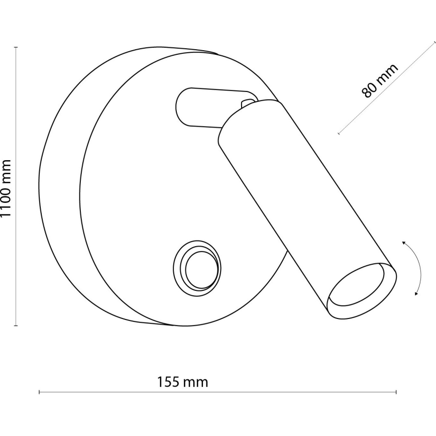 Foco de pared ENZO 1xG9/8W/230V dorado