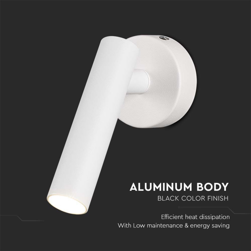 Foco de pared LED LED/2W/230V 3000K blanco